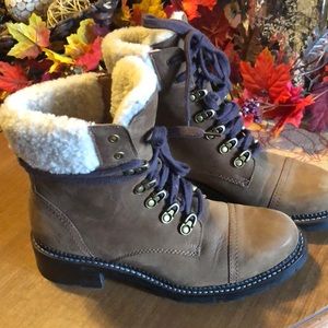 Frye lace up boot